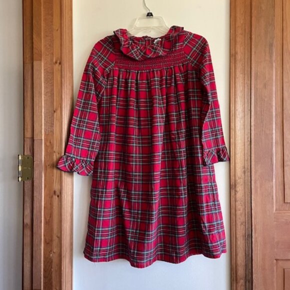 JANIE & JACK Bradbury Red Tartan Good Night Holiday Tartan Nightgown 12 - Picture 2 of 14